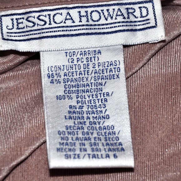 Vintage Jessica Howard Fawn Beaded Mother of the Bride Gown & Jacket Size 6 - Picture 9 of 9